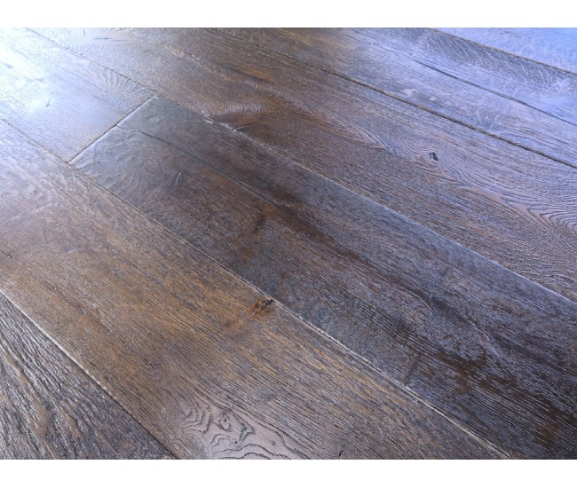 Distressed Black Engineered Oak Wood Flooring 15mm x 220mm Premium Hard Wax Oiled