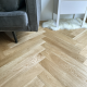 Natrual Wild Rustic Grade Oak Herringbone Engineered Wood Flooring 15mm x 90mm Brushed UV Oiled