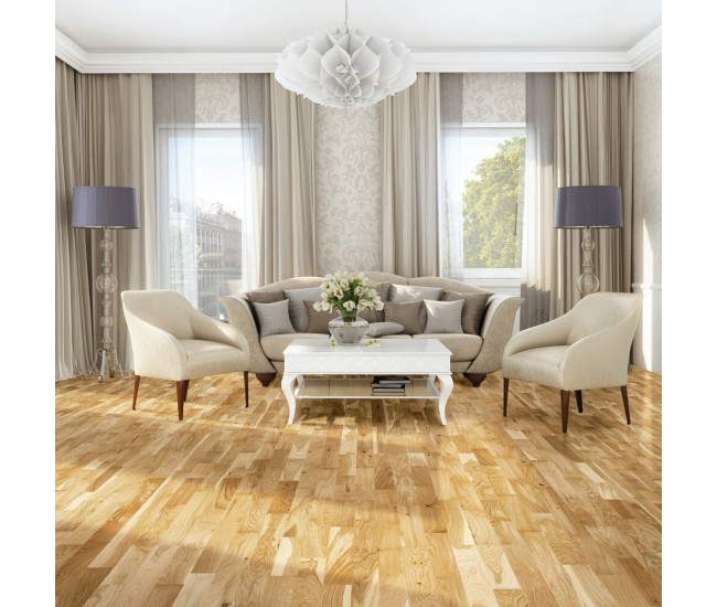 Sunny Oak  Classic Engineered Wood Flooring 14mm x 207mm  Lacquered 3 Strip