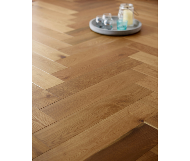 Natural Smoked Oiled Classic Oak Herringbone Engineered Wood Flooring 14mm x 90mm Smkoed Oiled