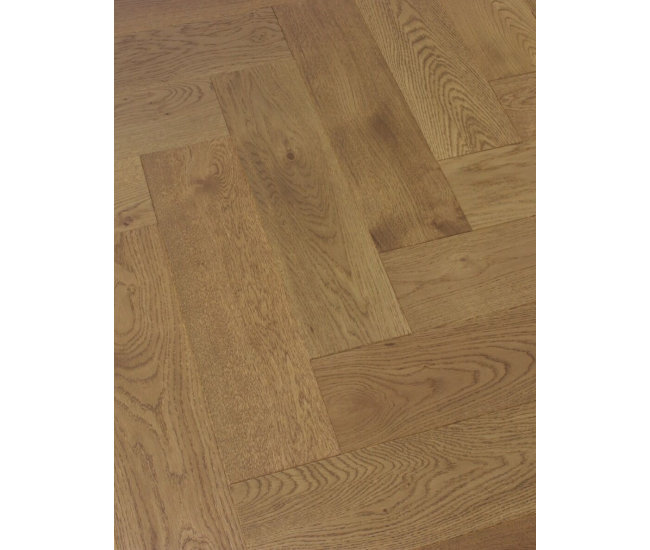 Natural Smoked Oiled Classic Oak Herringbone Engineered Wood Flooring 14mm x 90mm Smkoed Oiled