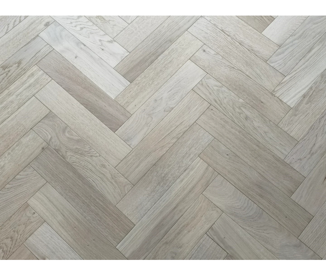 Prime Light Oak Herringbone Engineered Wood Flooring 14mm x 90mm Invisible Lacquered