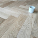 Light Oak Herringbone Engineered Wood Flooring 14mm x 90mm Invisible Lacquered