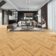 Natural Oak Herringbone Laminate Flooring 12mm x 101mm