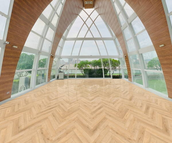 Invisible Oak Herringbone Laminate Flooring 12mm x 101mm