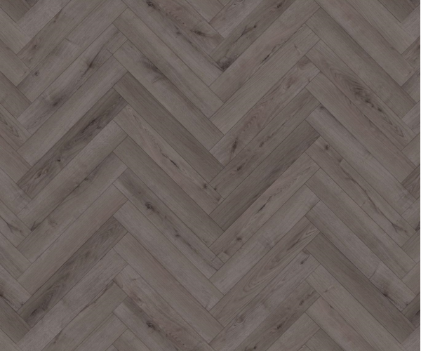 Midnight Grey Oak Herringbone Laminate Flooring 12mm x 101mm