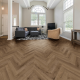 Smoked Oak Herringbone Laminate Flooring 12mm x 101mm