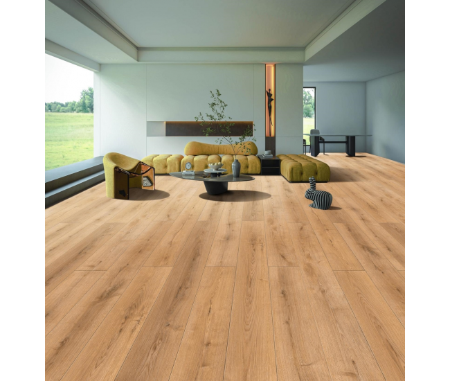 Golden Oak Plank Laminate Flooring 12mm x 198mm