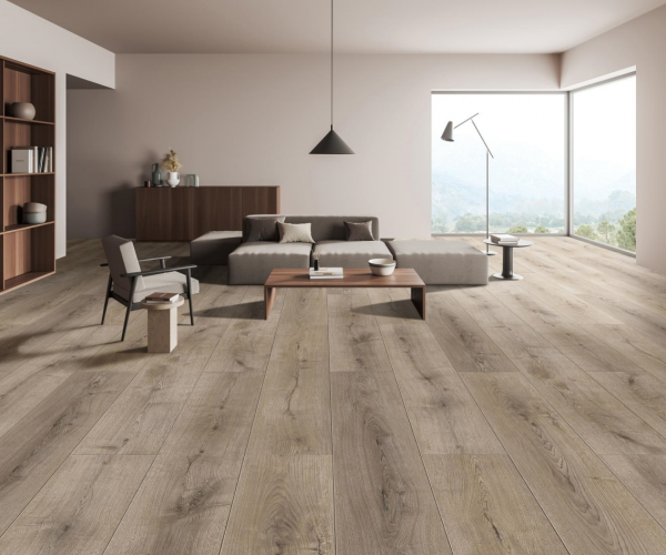 Pebble Grey Oak Plank Laminate Flooring 12mm x 198mm