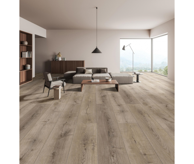 Pebble Grey Oak Plank Laminate Flooring 12mm x 198mm