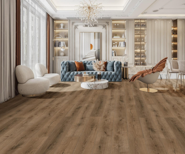 Smoked Oak Plank Laminate Flooring 12mm x 198mm