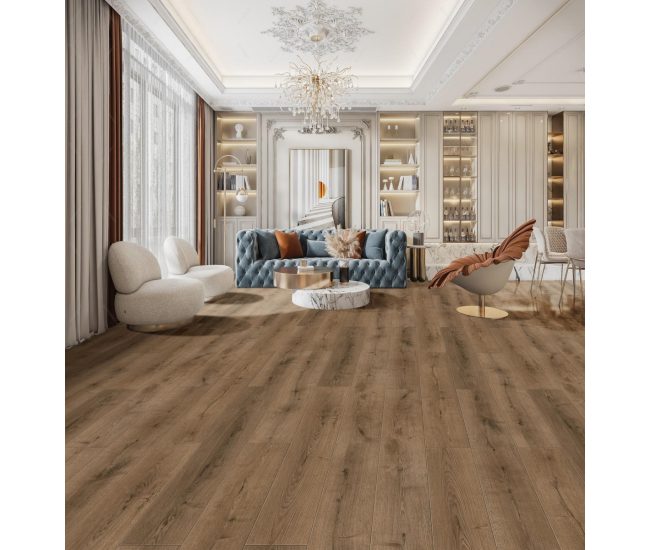 Smoked Oak Plank Laminate Flooring 12mm x 198mm