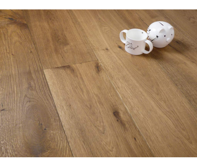 Natural Light Smoked Oiled Classic Oak Engineered Wood Flooring 14mm x 190mm