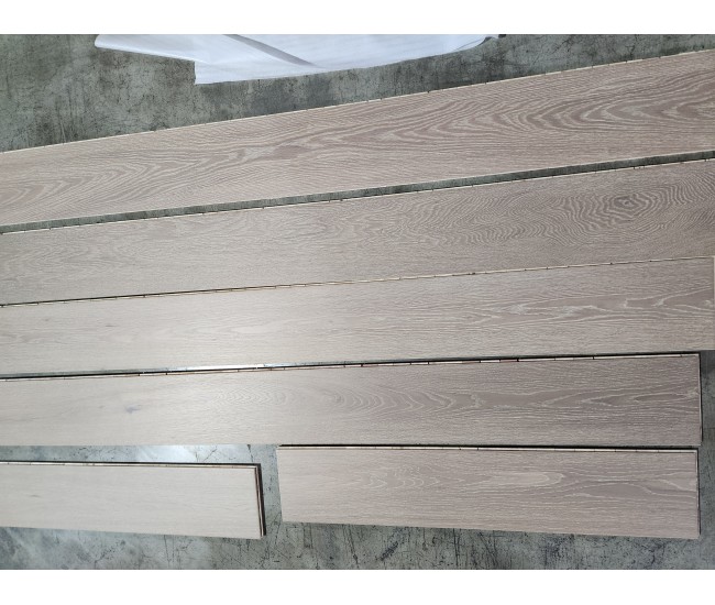 Rock Grey Prime Oak 14mm x 190mm Engineered Wood Flooring Smoked Lacquered