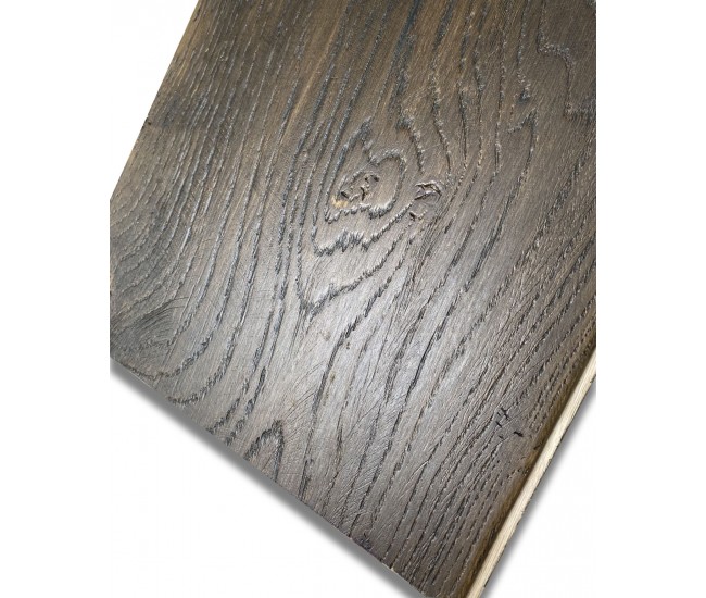 Distressed Black Engineered Oak Wood Flooring 15mm x 220mm Premium Hard Wax Oiled